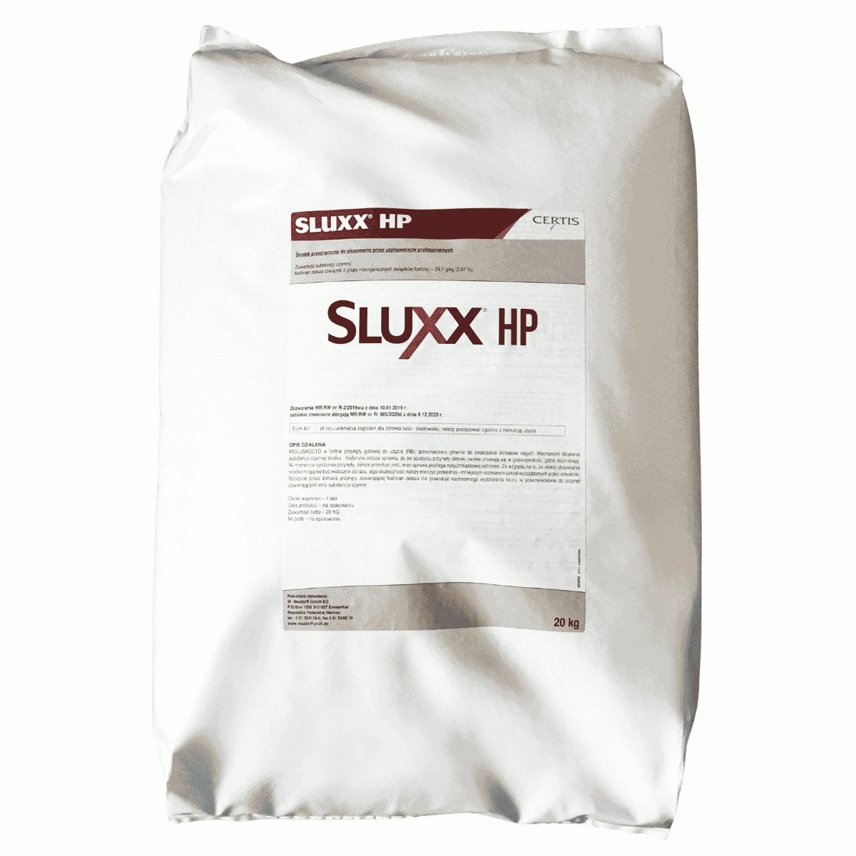 sluxx Sluxx HP 20 kg Fosforan Żelaza na Ślimaki Certis Belchim - obrazek 1